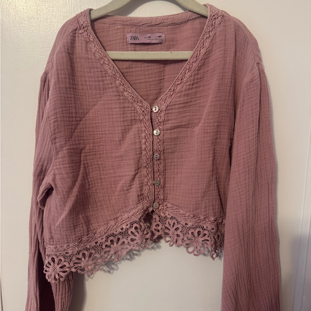 Zara Kids Lace Trim W Top